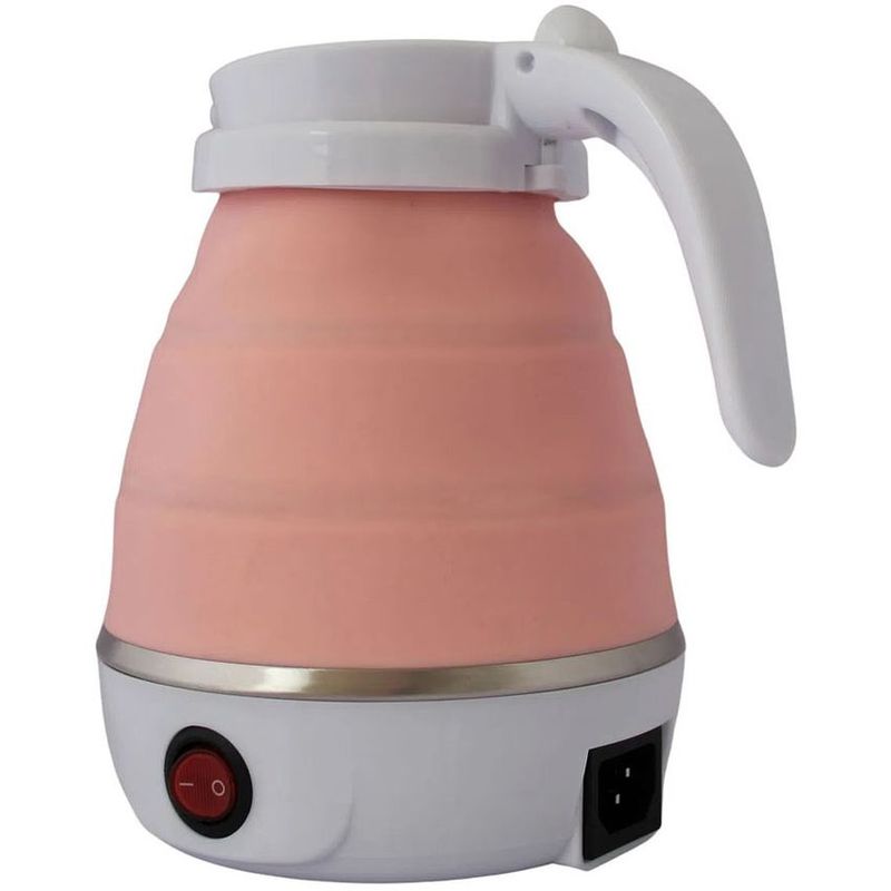 GENERICO - Hervidor de agua plegable tetera portátil calentador 600ml rosa