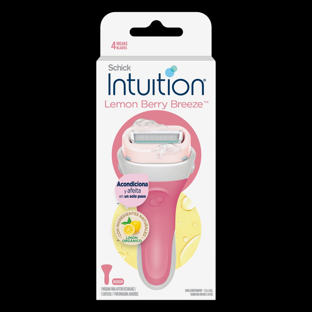 SCHICK - Schick Intuition Maquina de Afeitar Recargable con 4 Hojas