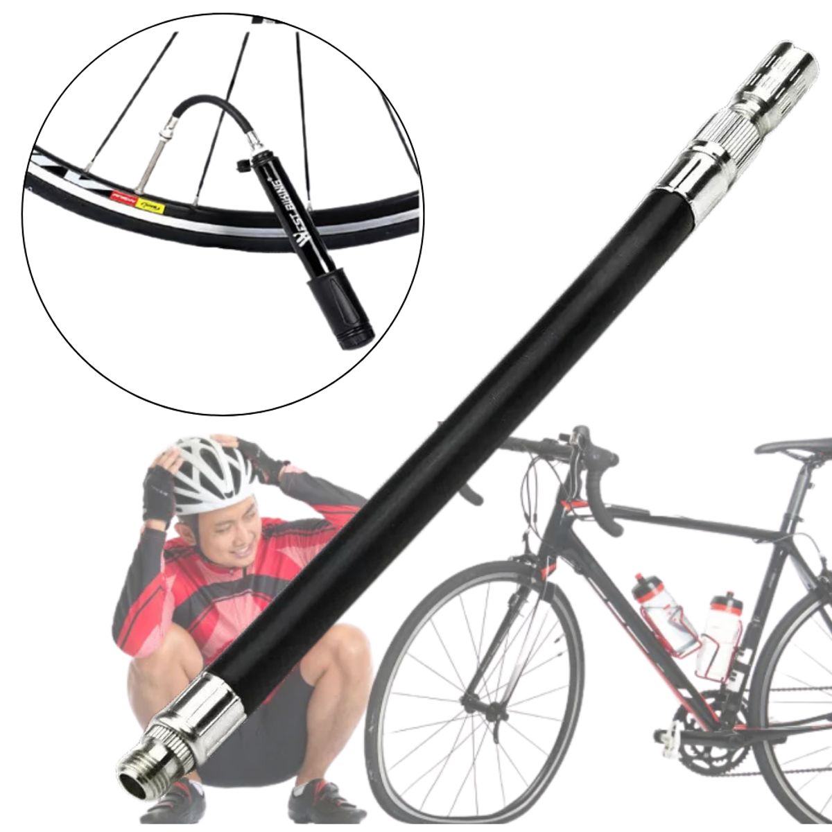 GENERICO - Manguera Extensor Bomba Inflador Llanta Bici Patineta Balón