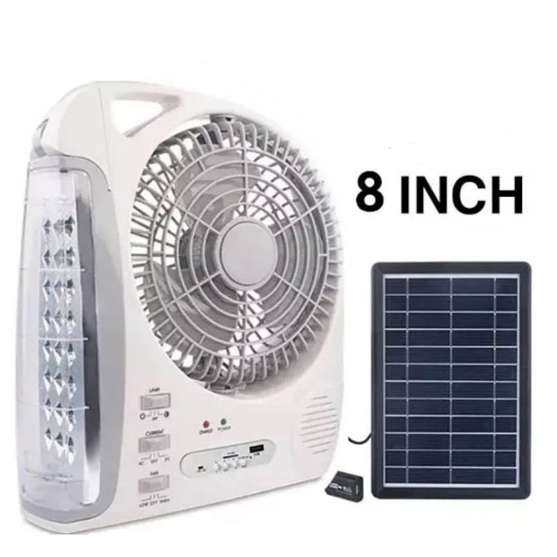 ONE PIXEL - Ventilador Solar 6 en 1 Recargable 110v ONE PIXEL