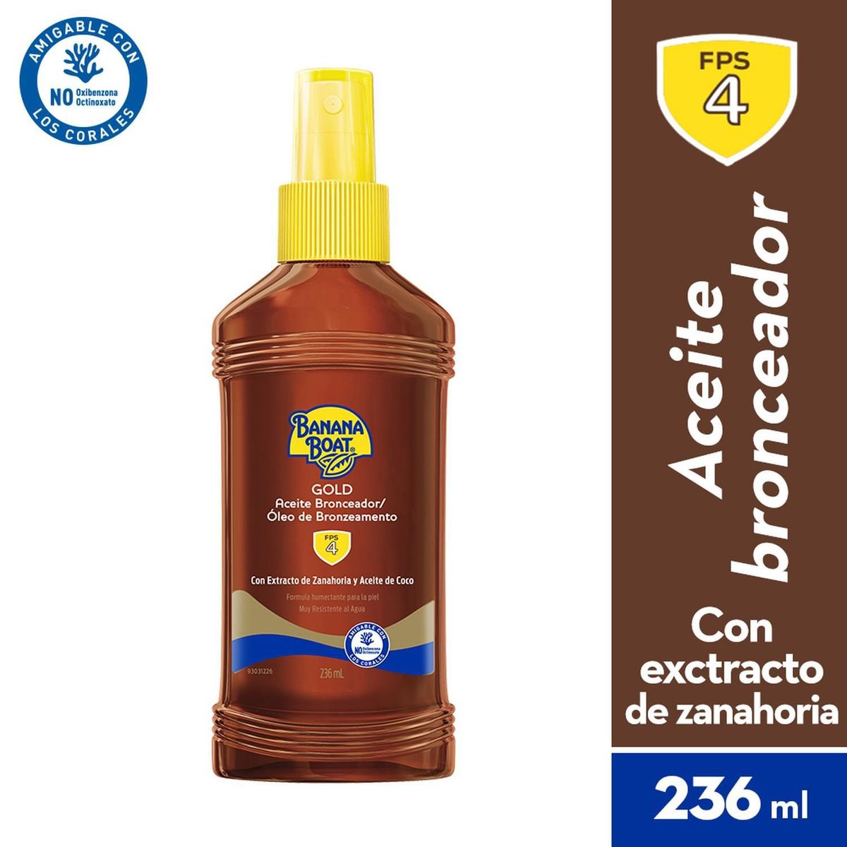BANANA BOAT - Bronceador Banana Boat FPS 4 236ml