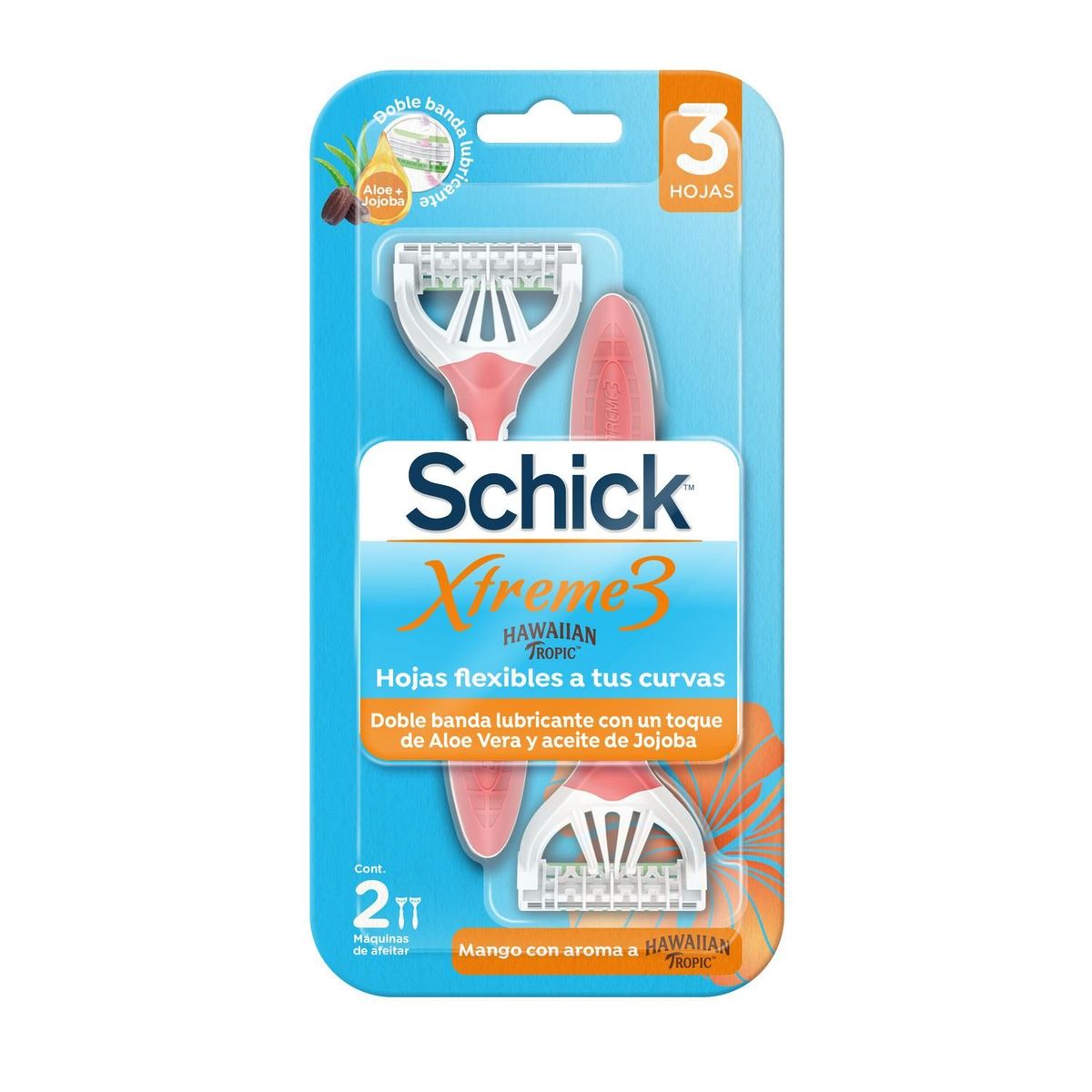 SCHICK - Maquina de Afeitar Schick Xtreme 3 Hawaiian Tropic x2und