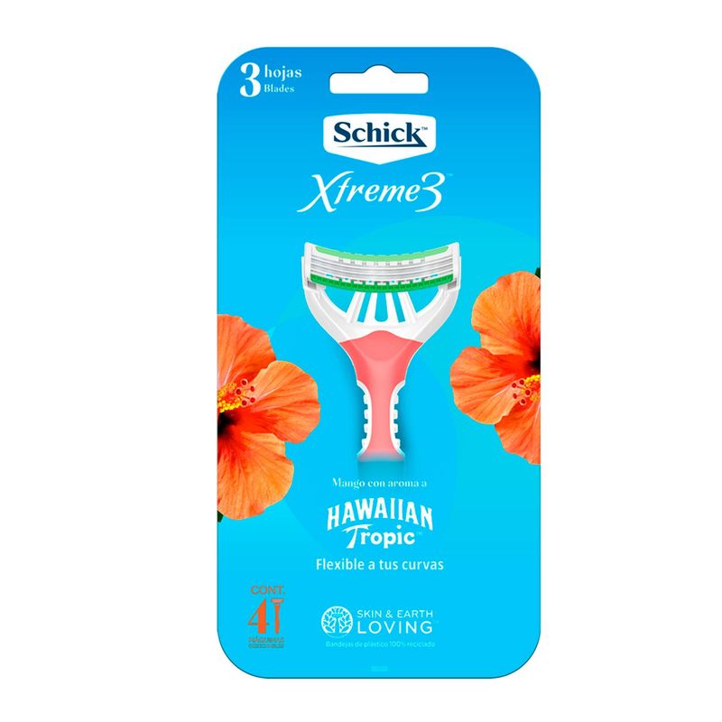 SCHICK - Maquina de Afeitar Schick Xtreme 3 Hawaiian Tropic x2und