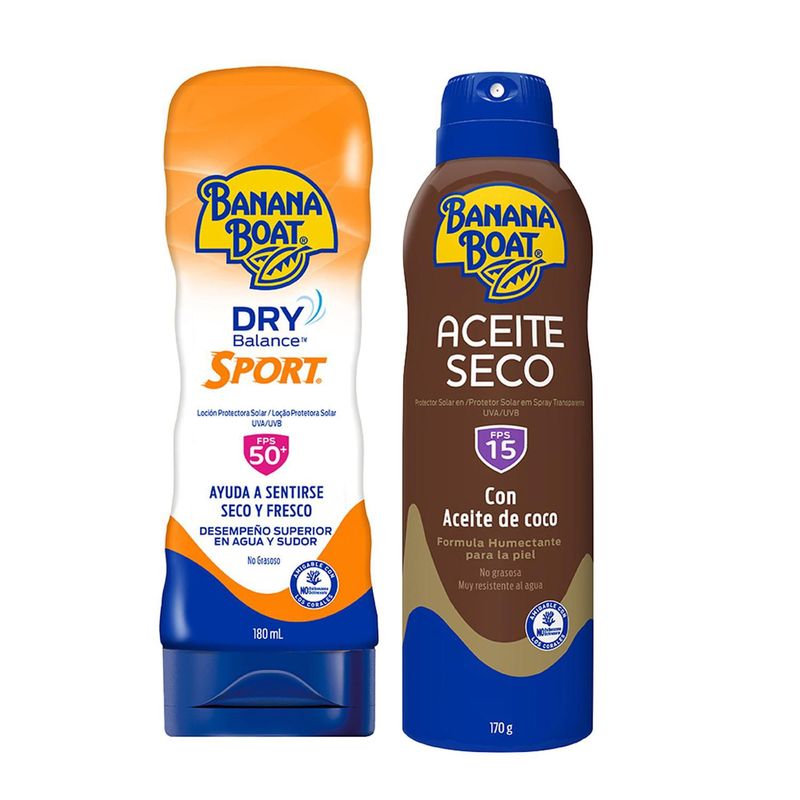 BANANA BOAT - Protector Solar Banana Boat Dry Balance + Bronceador fps 15