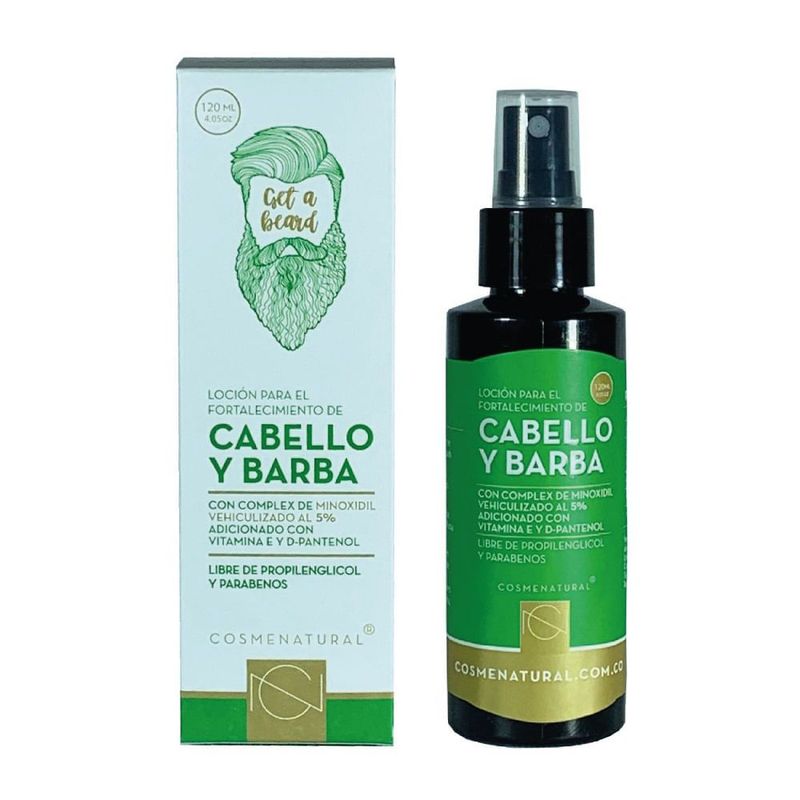 GENERICO - Locion Capilar Cosmenatural Cabello Barba X 120ml