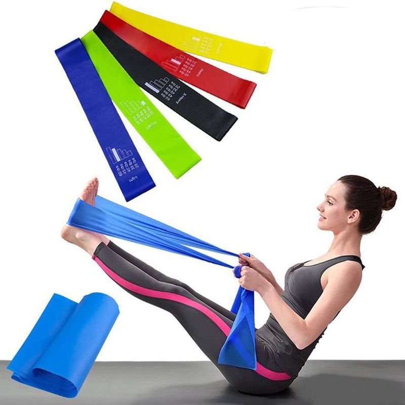 GENERICO - Kit x 5 bandas elásticas para yoga y fisioterapia