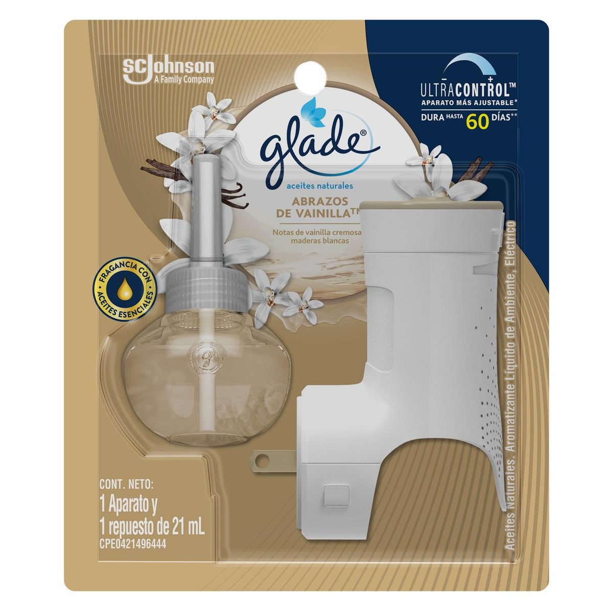 GLADE - Ambientador Galde Aceites Naturales Abrazos de Vainilla