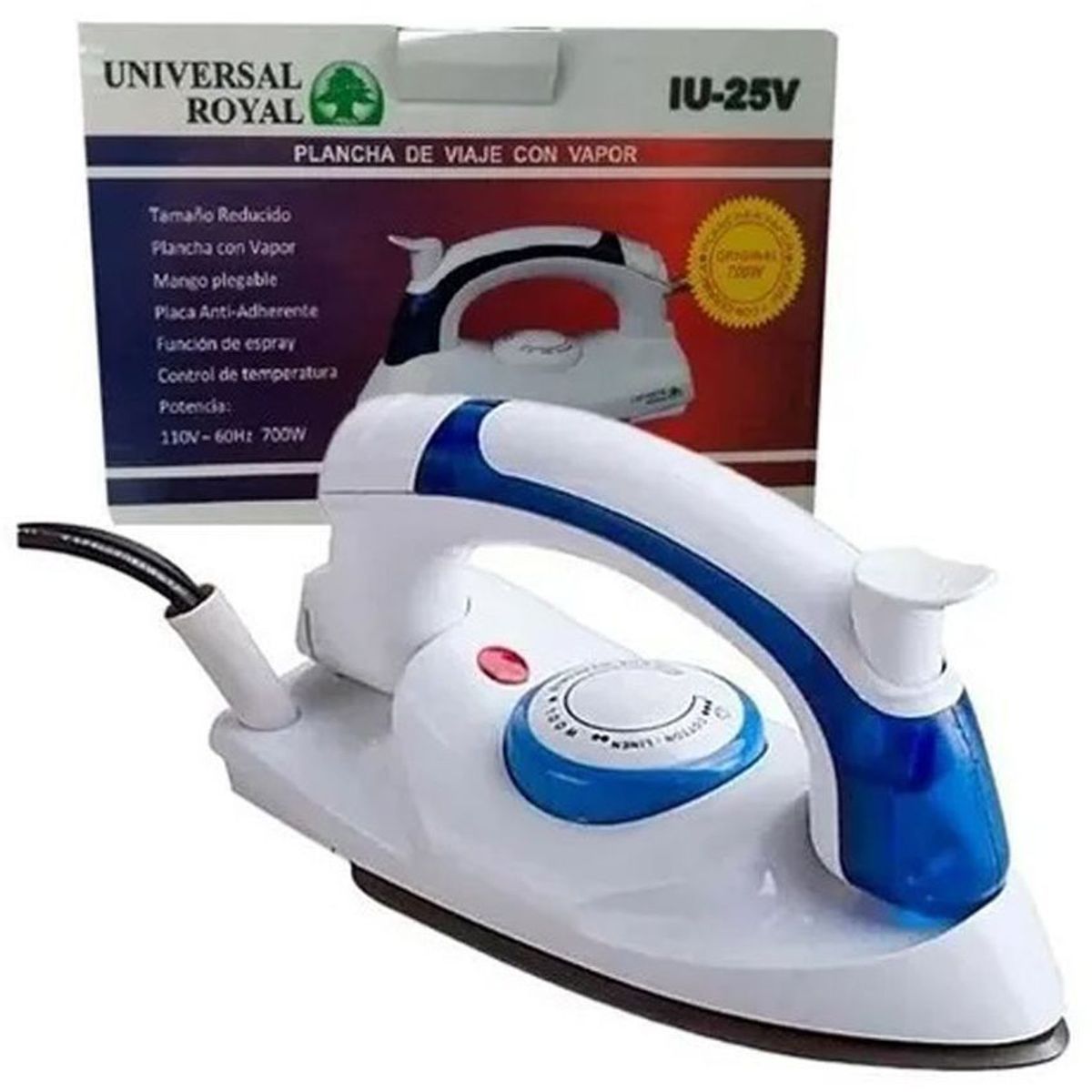 GENERICO - Plancha mini viajera para ropa portátil a vapor plegable