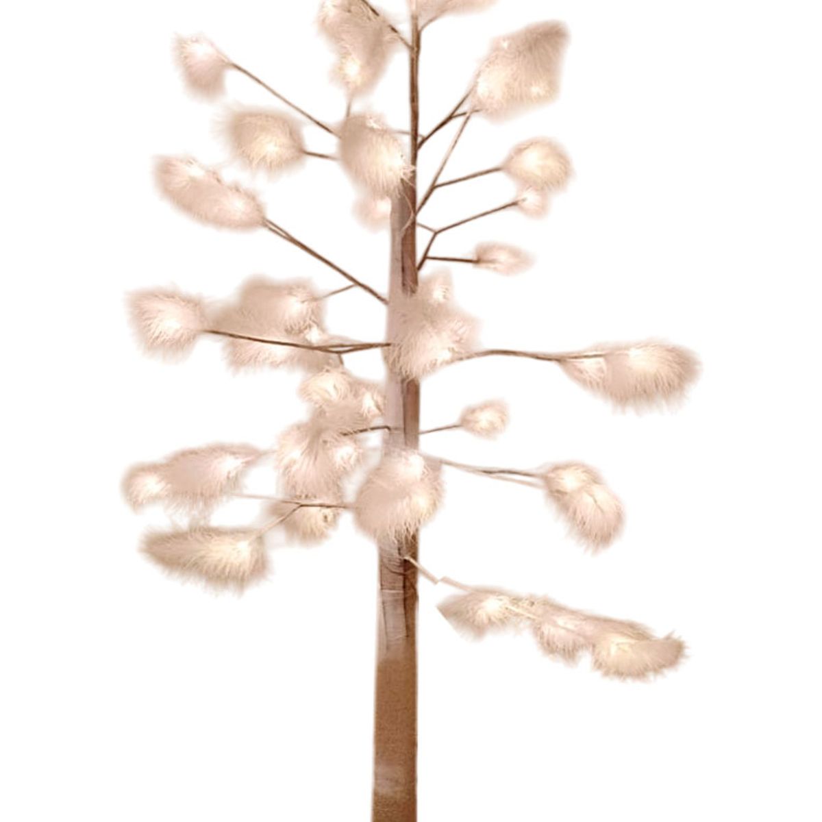 MIELTECH - Arbol Navidad chamizo Luces Luz Led plumas Hojas Arce exterior 1.50 M