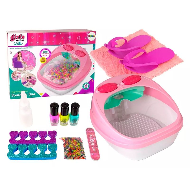 GENERICO - Set Spa Pies Masaje Pedicure Hidrogel Luces Juguete Burbujas