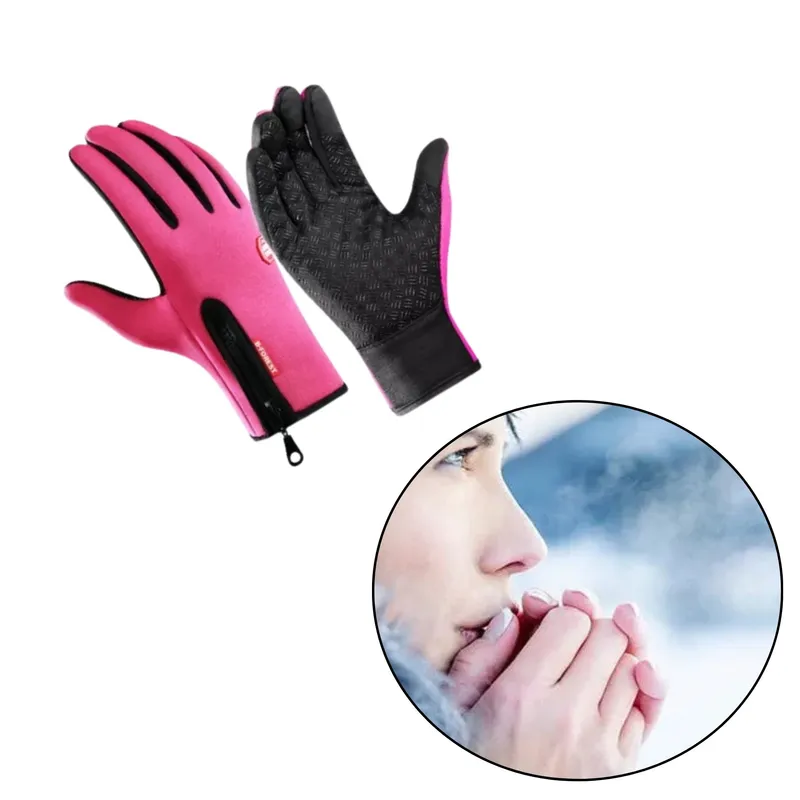 GENERICO - Guantes Térmicos Invierno Impermeables Pro Táctil Celu Moto