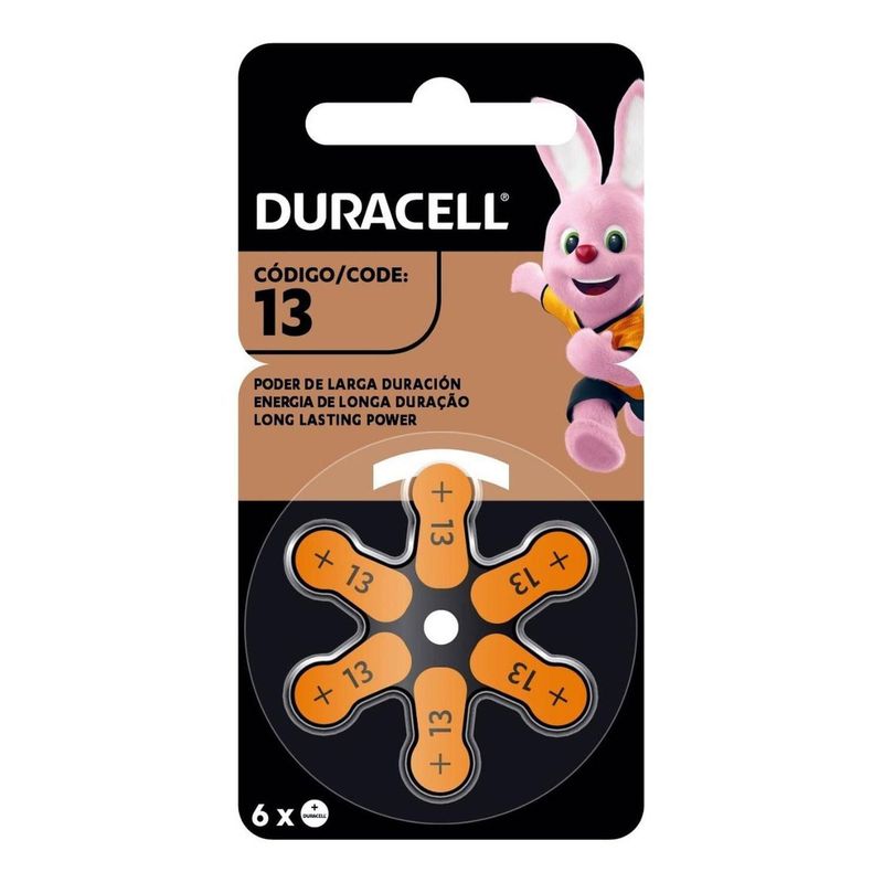 DURACELL - Pilas Para Audífonos Duracell Tamaño 13 Paquete De 6