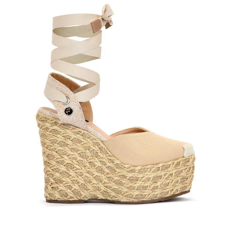 SABATES - Sandalias Plataformas Espadrilles Sábates Caro Caqui