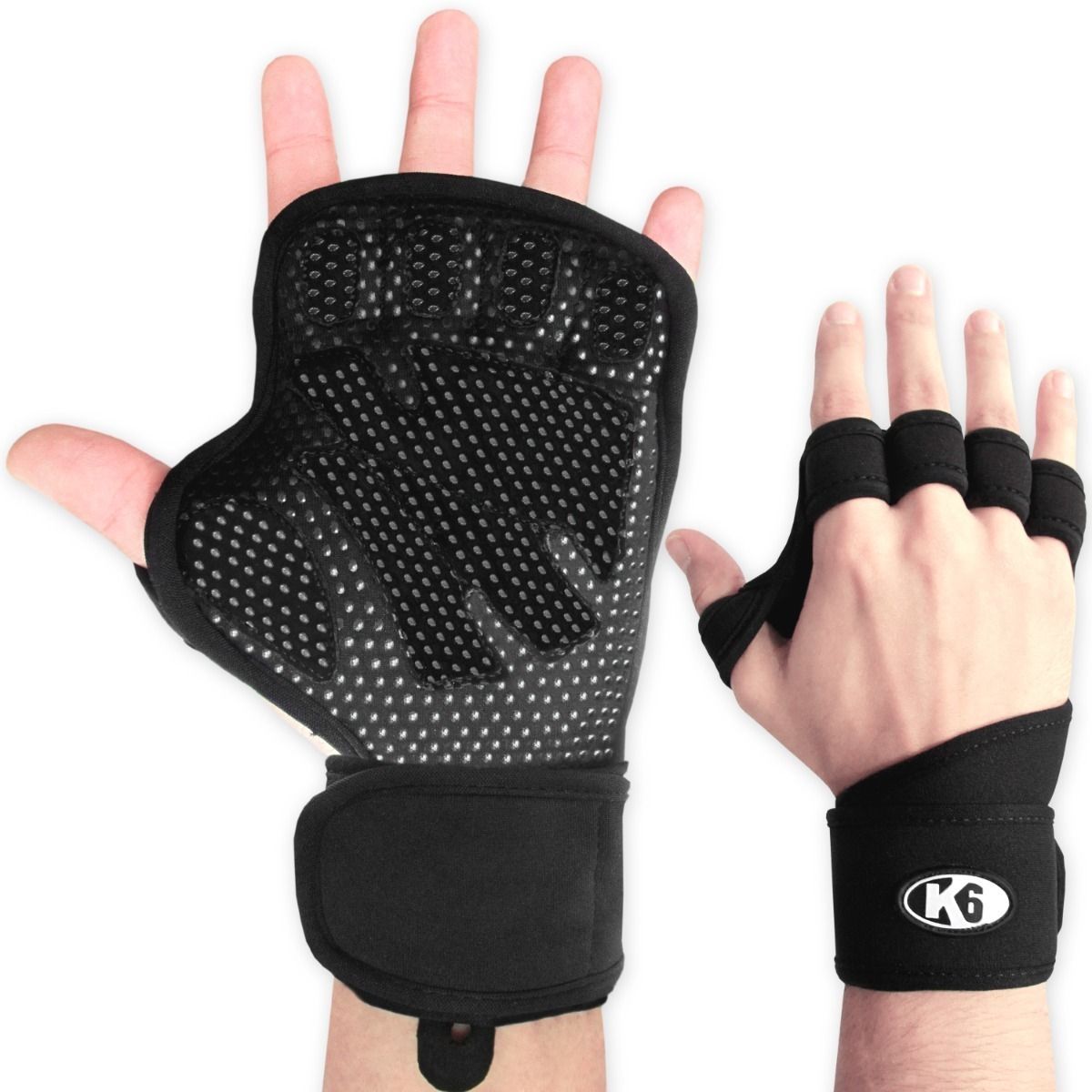 K6 - Calleras Para Cossfit Gym Muñequera Grip Premium