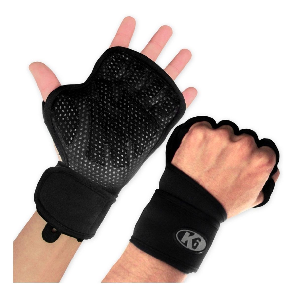 K6 - Calleras Para Cossfit Gym Muñequera Grip Premium