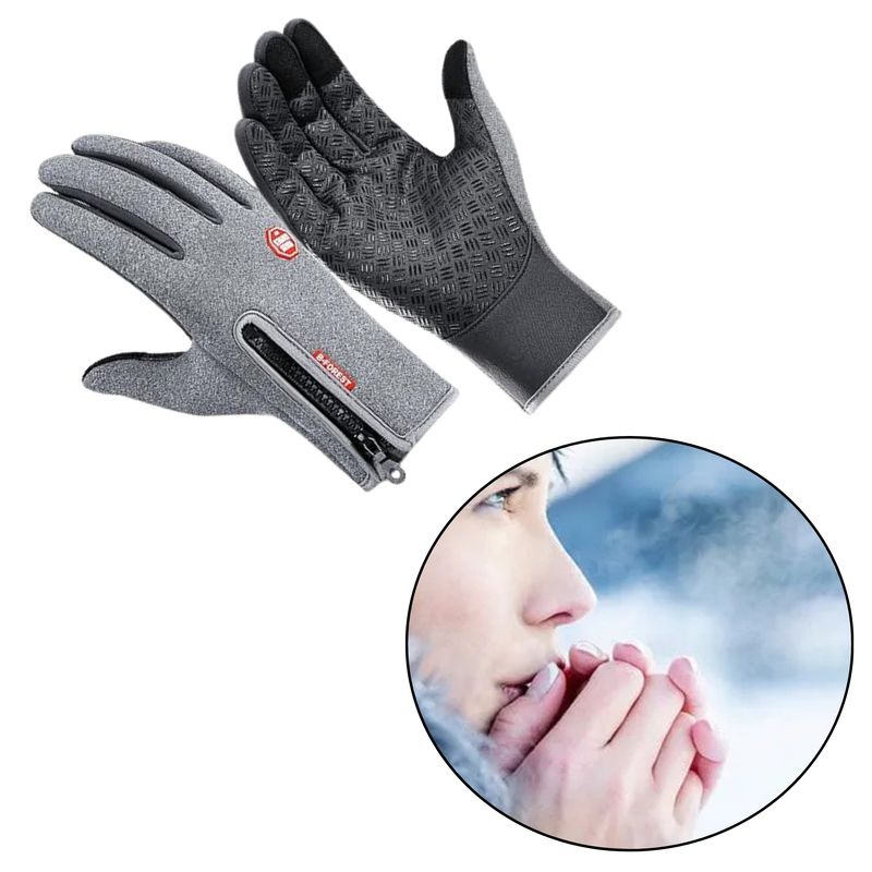 GENERICO - Guantes Térmicos Invierno Impermeables Pro Táctil Celu Moto