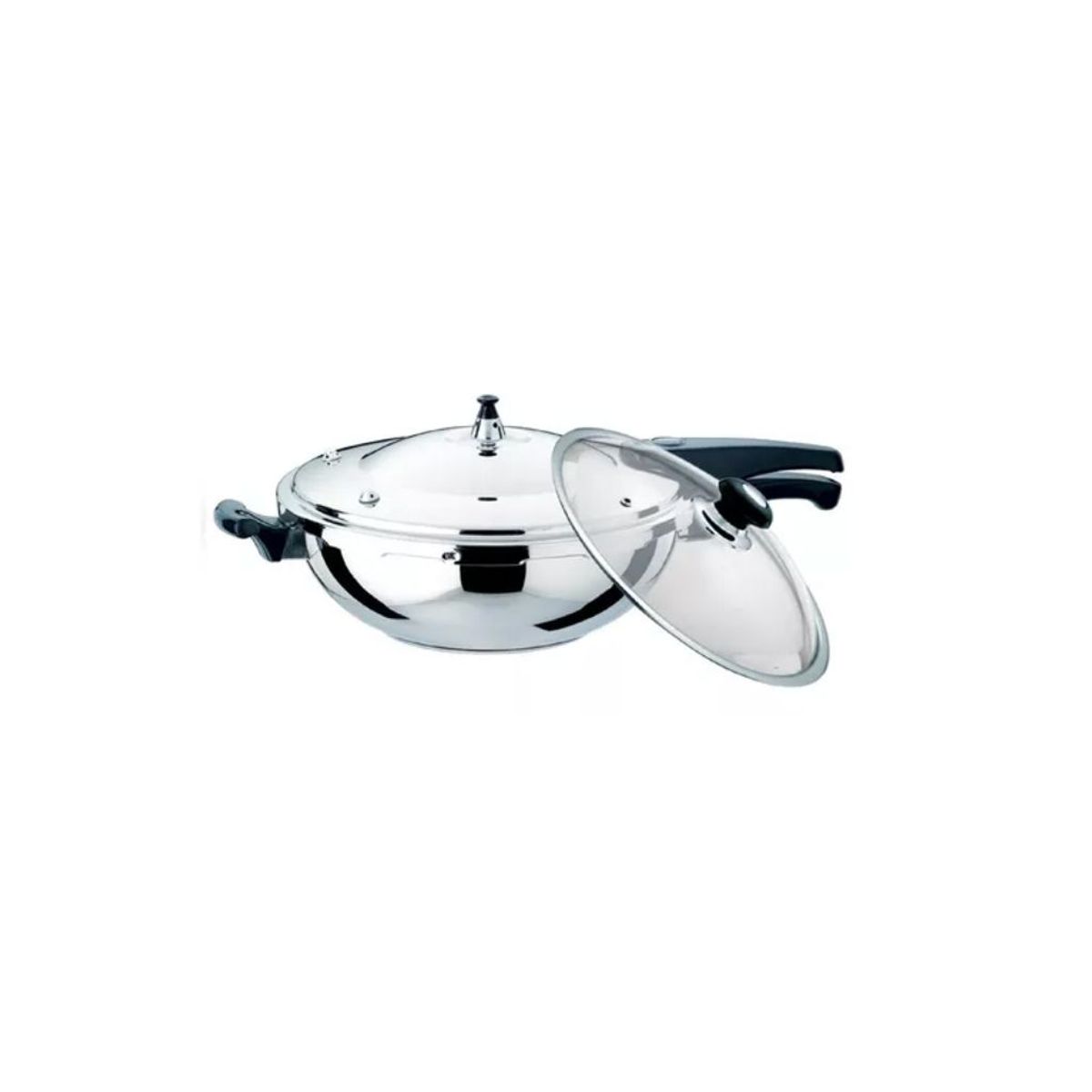 SWISSHOME DR HOFFMAN - Olla  Express Wook Swisshome  Sarten Doble Función + Kit de Repuestos