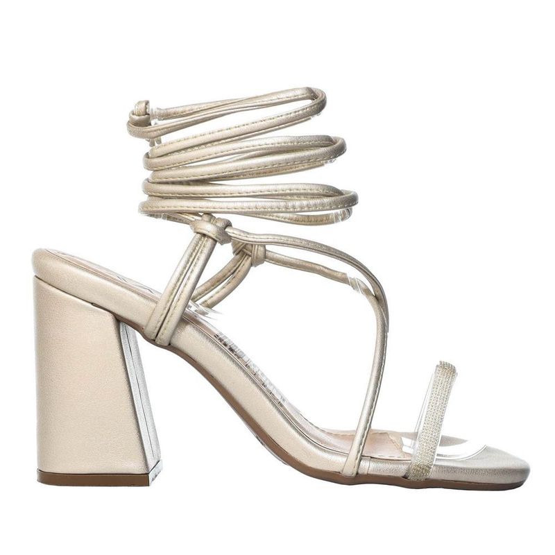 ZAVATTY - Sandalia tacon para mujer J04-Z471 CHAMPAÑA ZAVATTY