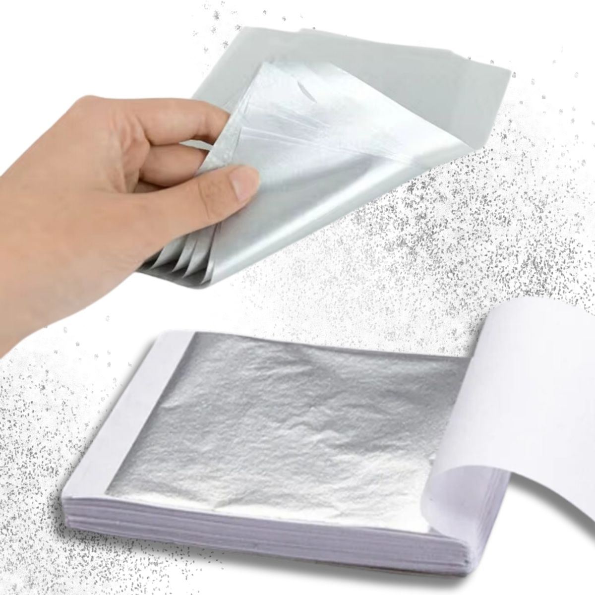 GENERICO - Hojas De Papel Doradas Decorativas Artesanal Oro Diy 100U