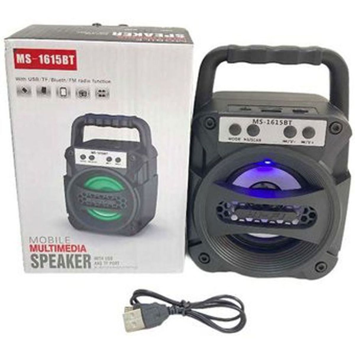 GENERICO - Parlante bocina bluetooth ms radio colores usb microsd