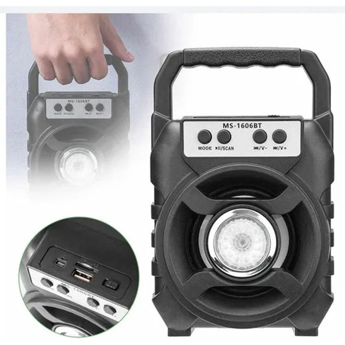 GENERICO - Parlante bocina bluetooth ms radio colores usb microsd