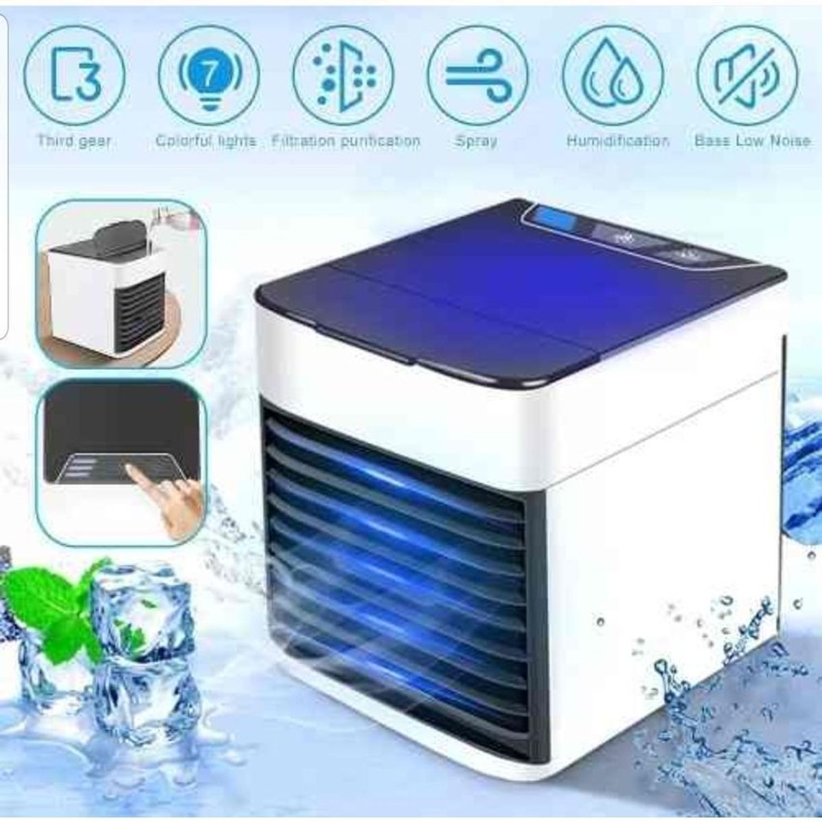 GENERICO - Ultra refrigerador personal aire acondicionado portatil artic air luz led arctic
