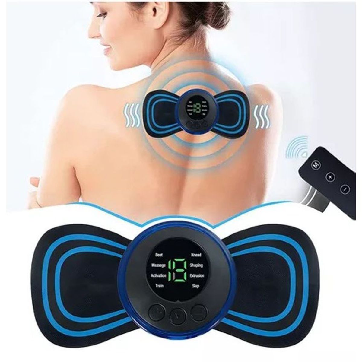 GENERICO - Mini parche masajeador electrico corporal portátil