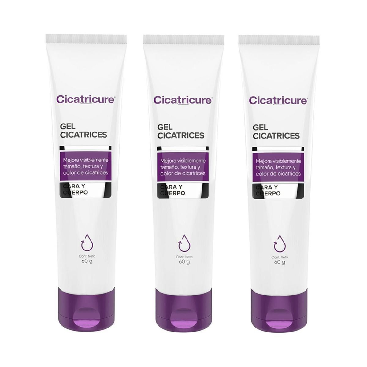 CICATRICURE - Cicatricure Gel Facial Corporal Cicatrices y Estrias 60 G X3 Unidades
