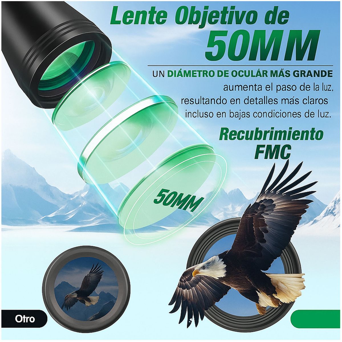 ONE PIXEL - Binoculares Militares De Alta Potencia HD Profesional 20x50