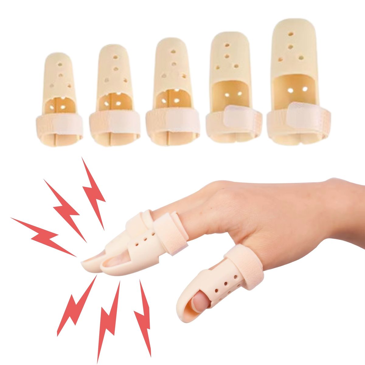 GENERICO - Férula Dedos Ajustable Mano Artritis Endereza Inmoviliza Pulgar