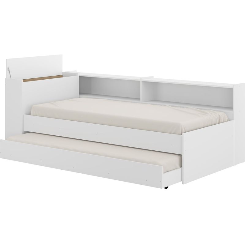 AKIVOY - Cama Tipo Nido Multimueble con Balda y Arco Color Blanco-