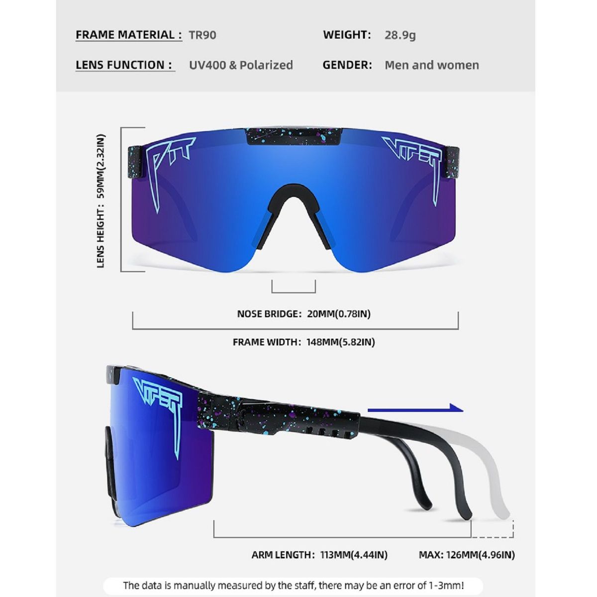 GENERICO - Gafas Deportivas Ciclismo Ajustables Viper Mujer Hombre