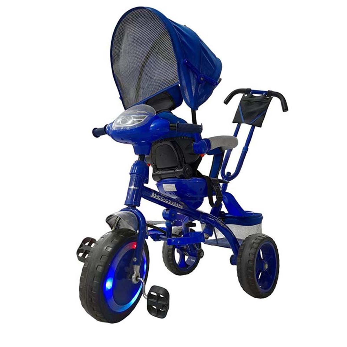 GENERICO - TRICICLO PARA NIÑOS CON PUERTO USB BLUETOOTH MUSICA Y LUCES