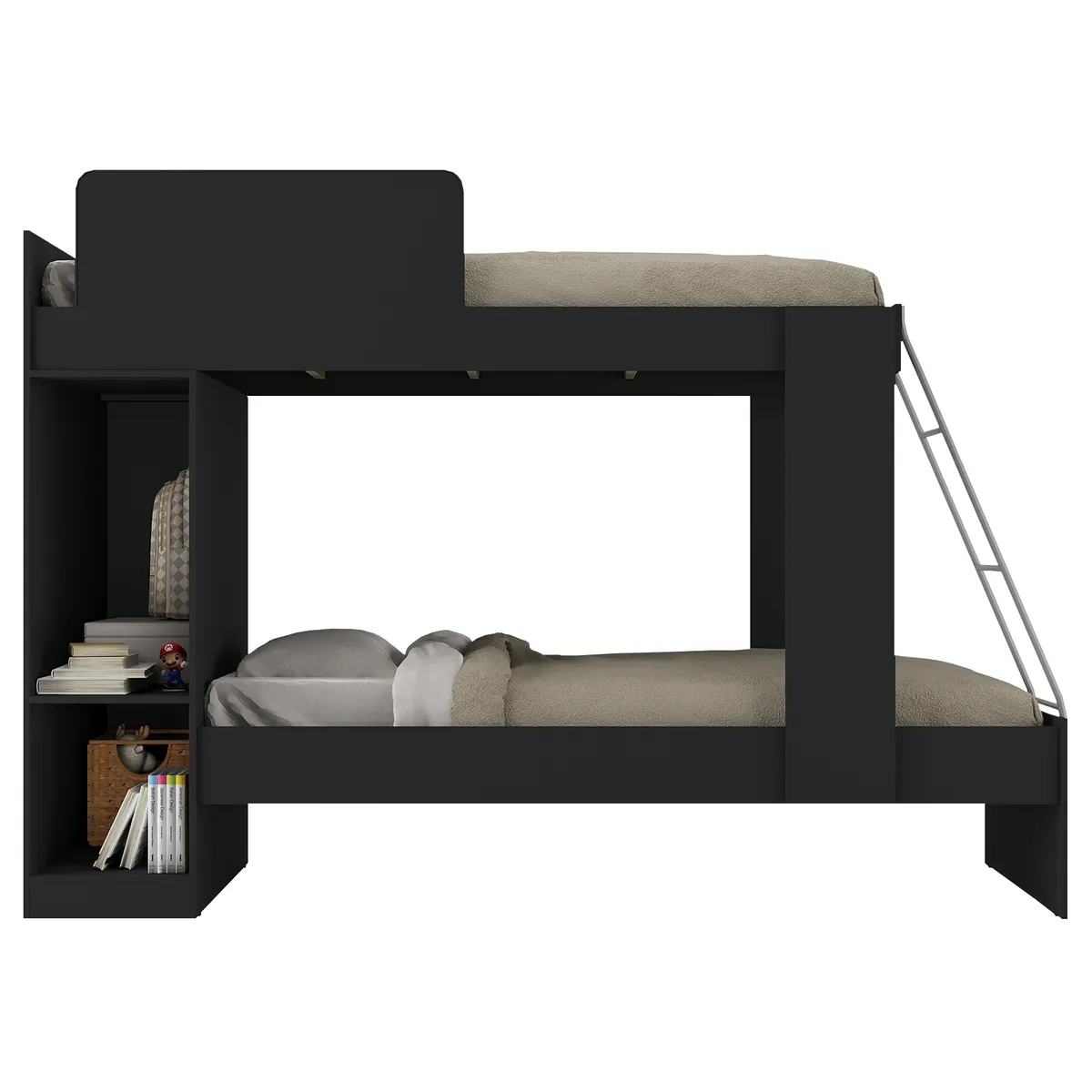 AKIVOY - Camarote Litera Tokio  1 Puerta Color Negro