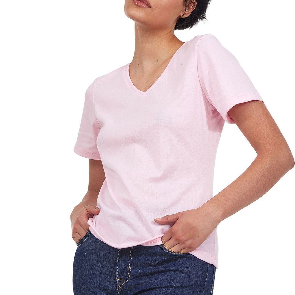 SANTANA - Camiseta Básica Mujer Isabella Santana Rosado