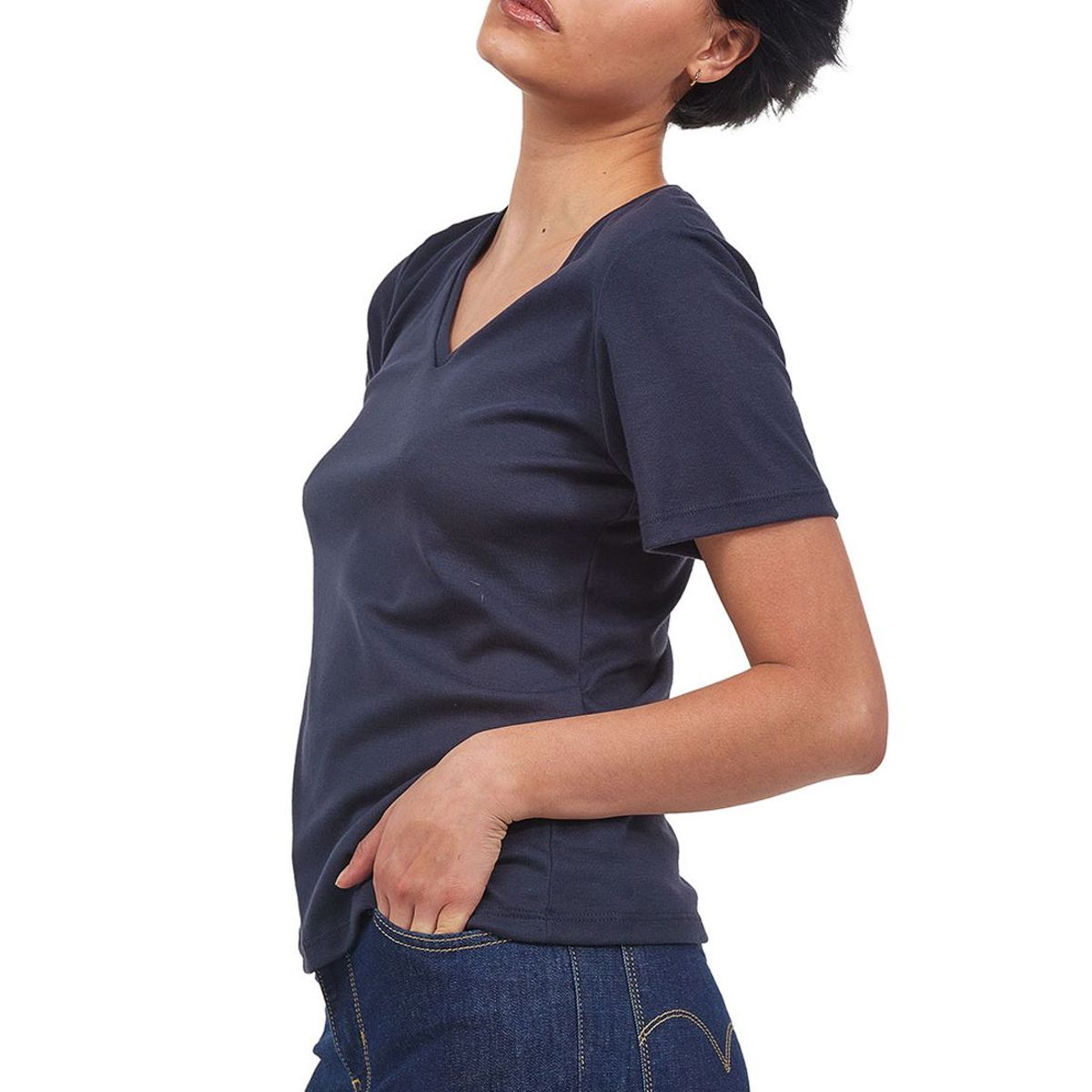 SANTANA - Camiseta Básica Mujer Isabella Santana Azul Oscuro