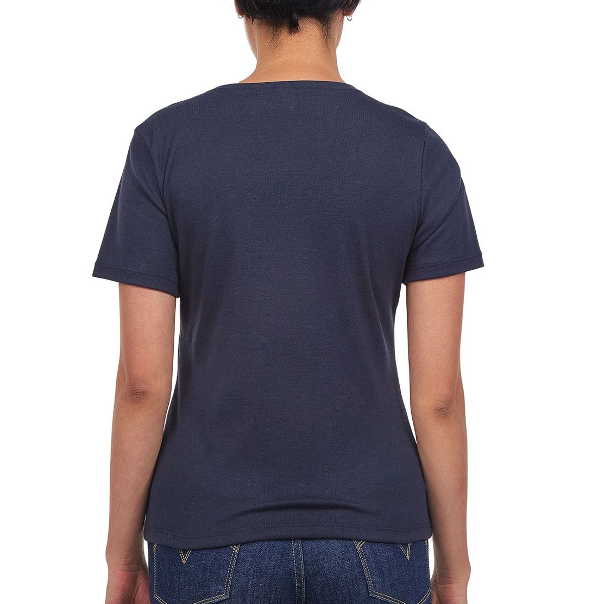 SANTANA - Camiseta Básica Mujer Isabella Santana Azul Oscuro