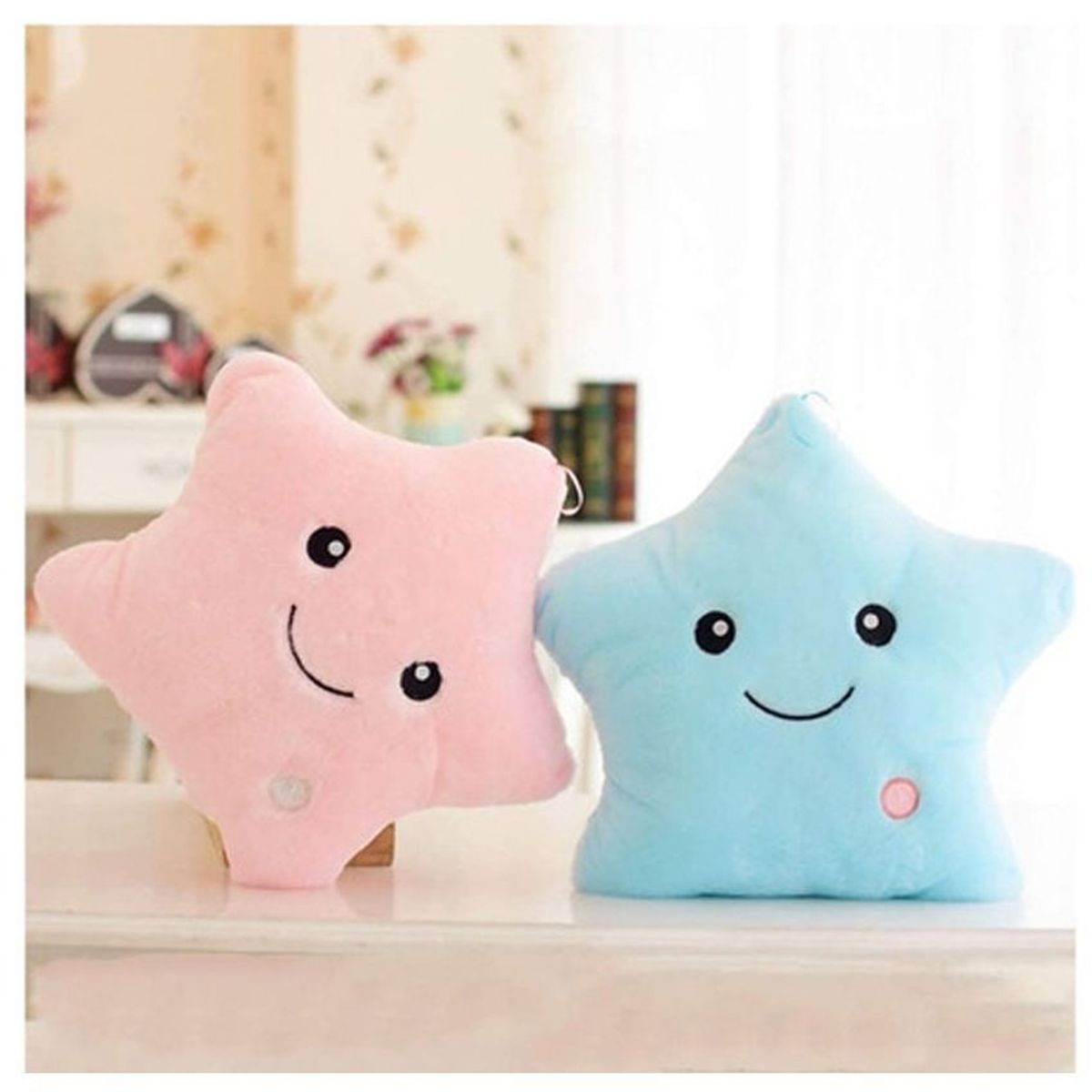 NOVA - Estrella luminosa almohada cojin peluche con luz