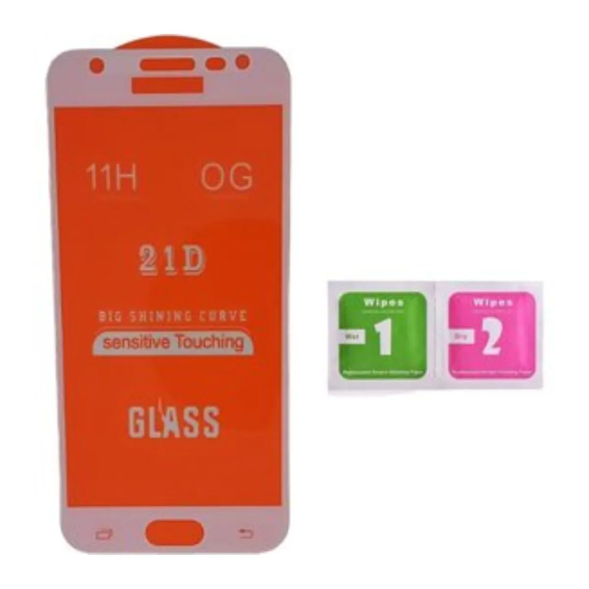 GENERICO - Vidrio Templado 21D Blanco Compatible con Samsung J5 Prime