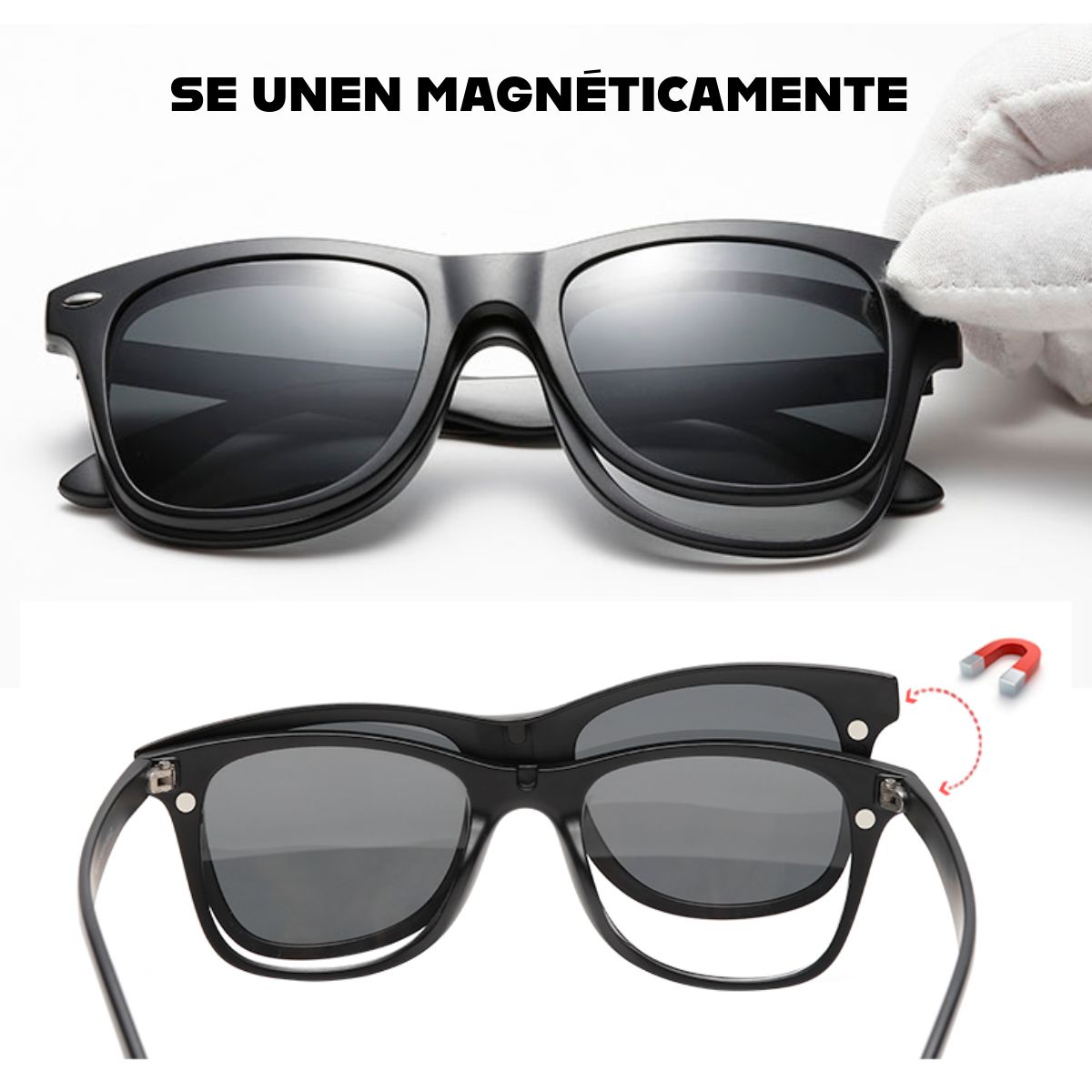 BUHO PARIS - Montura Oftalmica de Hombre + 4 Sobrepuestos