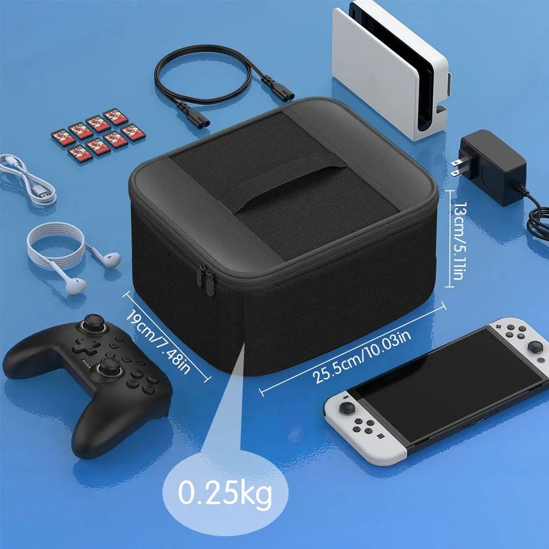 NINTENDO - Maleta estuche de viaje para nintendo switch multiprotección Negro.
