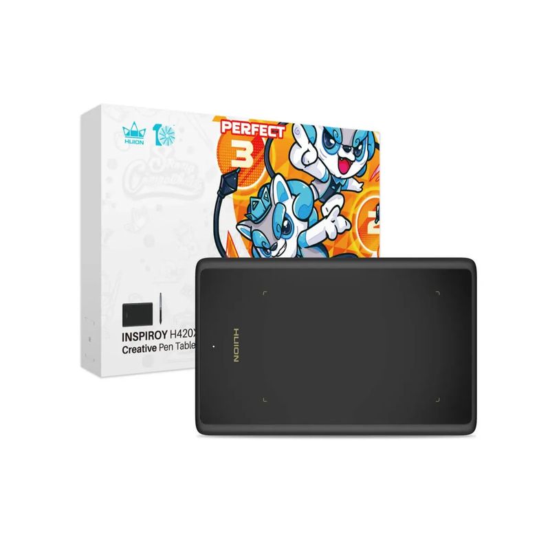 HUION - Tableta Grafica Digitalizadora Huion H420x Firmas Dibujos
