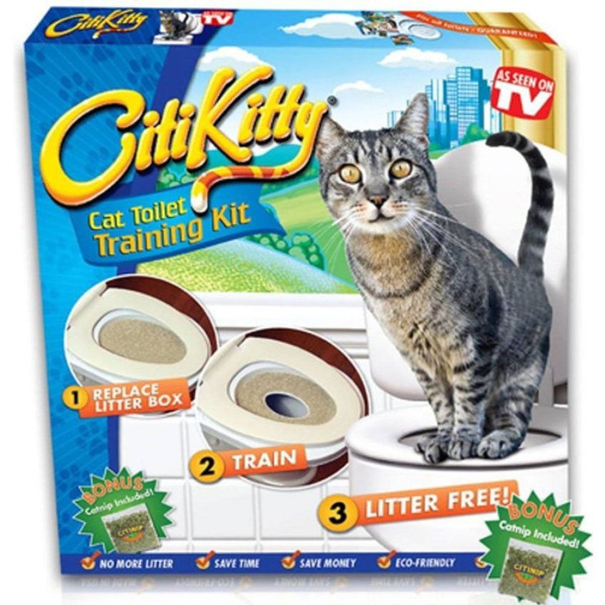 GENERICO - Kit entrenamiento baño para gatos city kitty