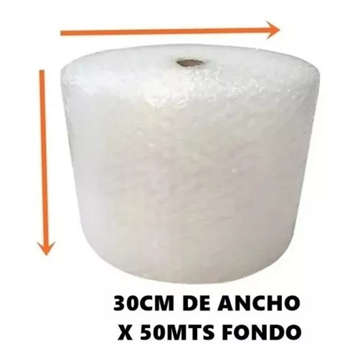 GENERICO - Rollo de Plástico Papel burbuja de 30 cm x 50 metros