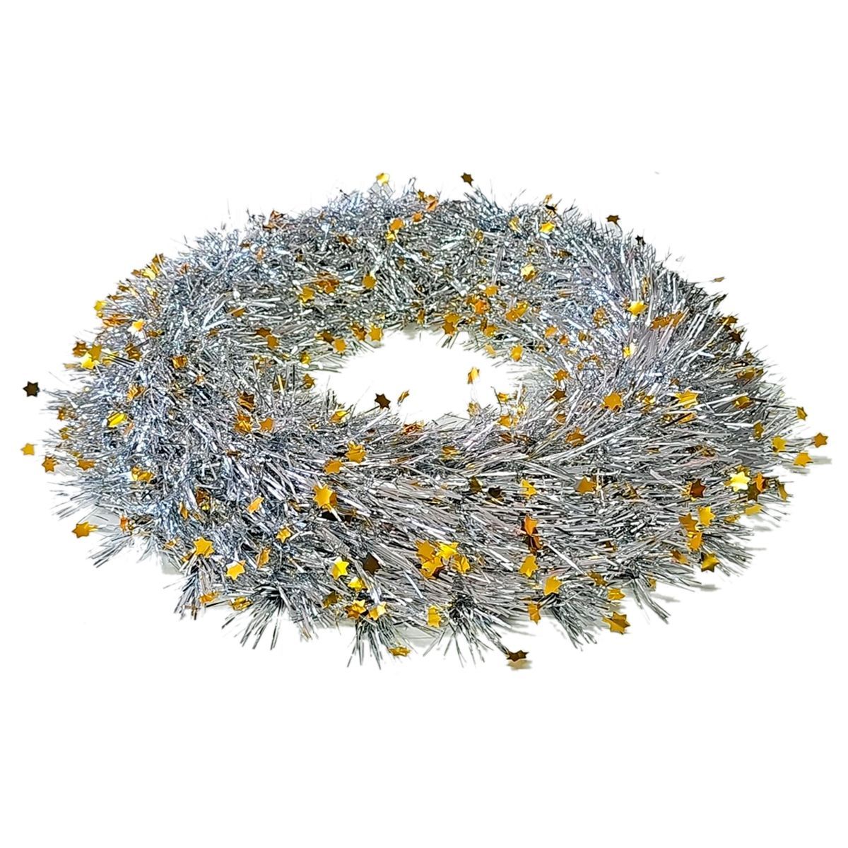 GENERICO - Corona Adviento Adorno 40cm Navidad Decorar Puerta Pared Plateado