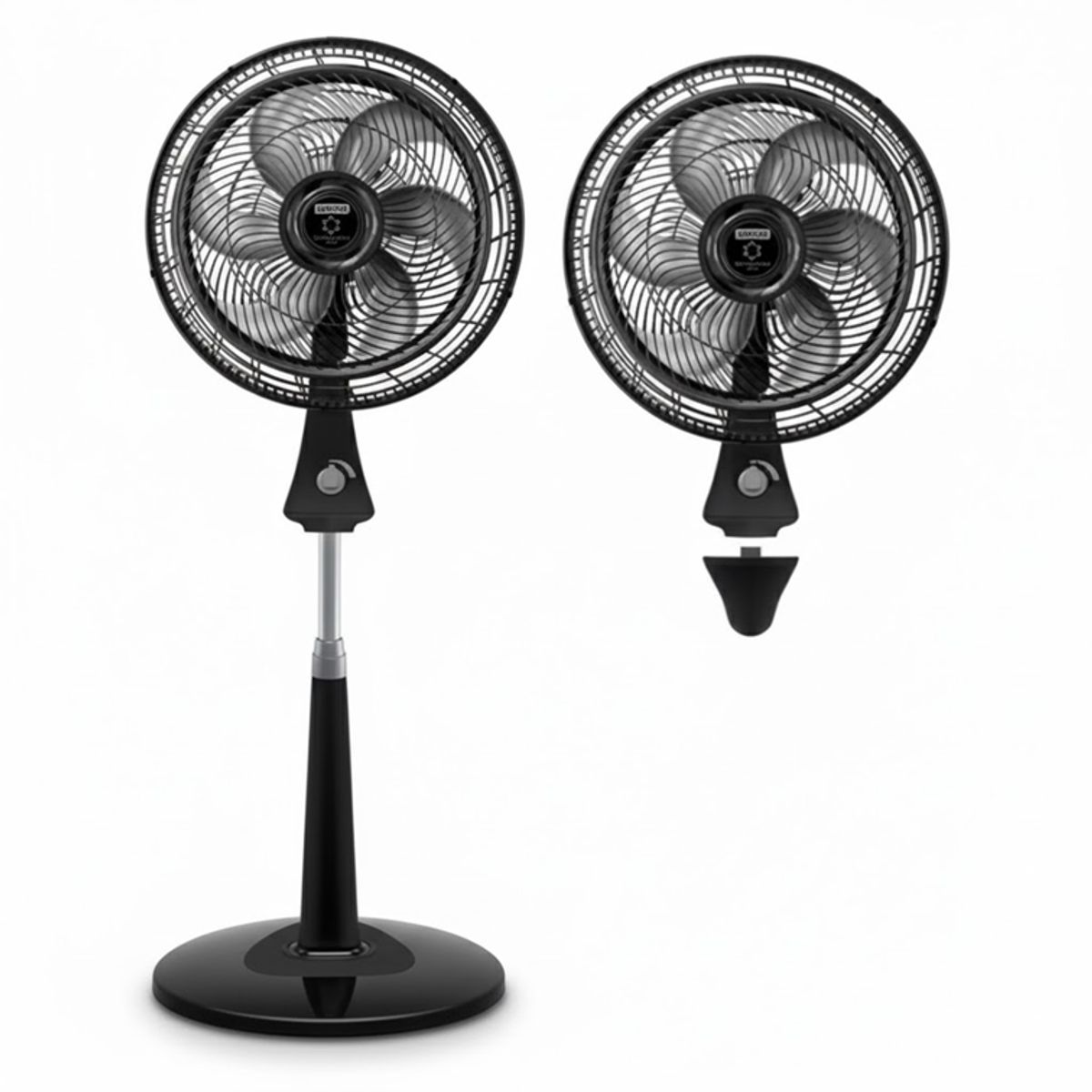 SAMURAI - Ventilador Samurai Silence Force Plus 2 en 1 Negro 5861032053