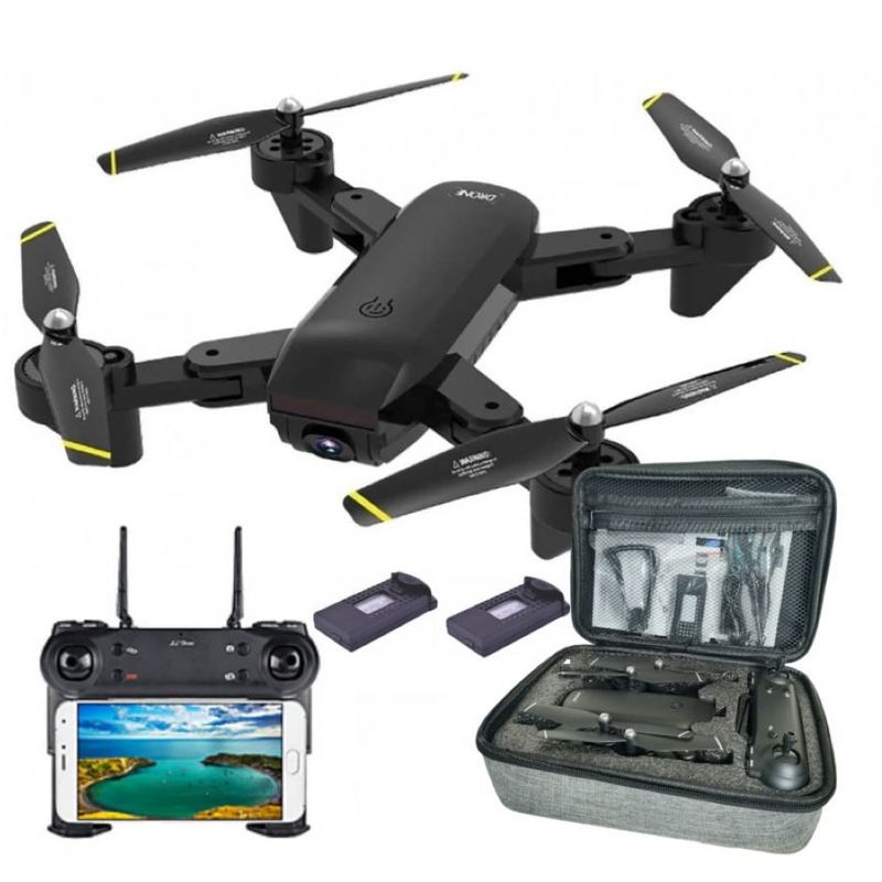 ZHOPI CO - Drone Plegable Doble Camara Wifi Hd Bateria Estuche Dm107s