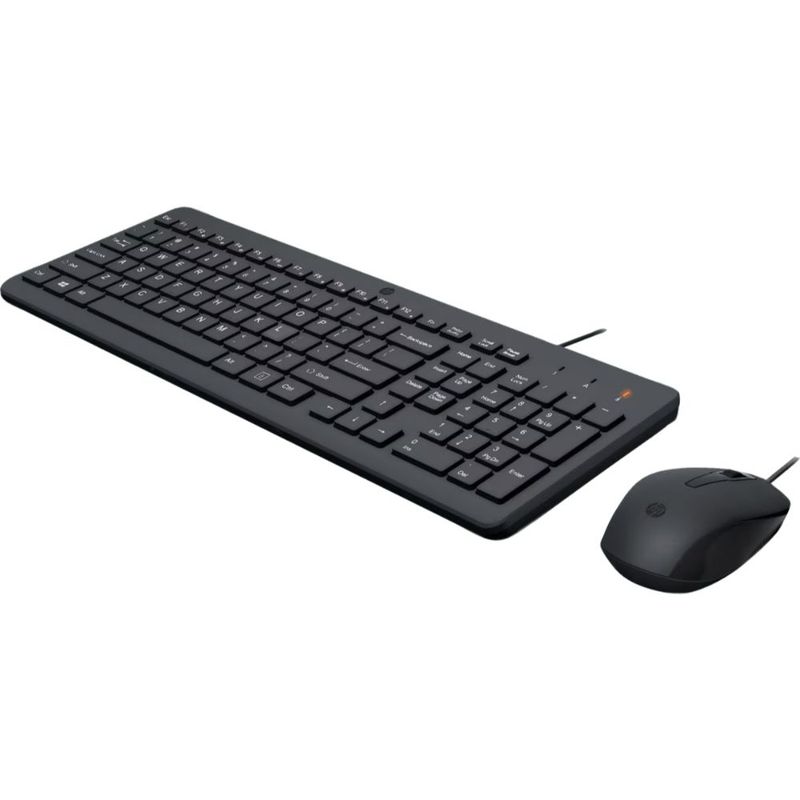 HP - Combo HP Teclado + Mouse alambrico 150 Basic Negro Compatible  Wi 11