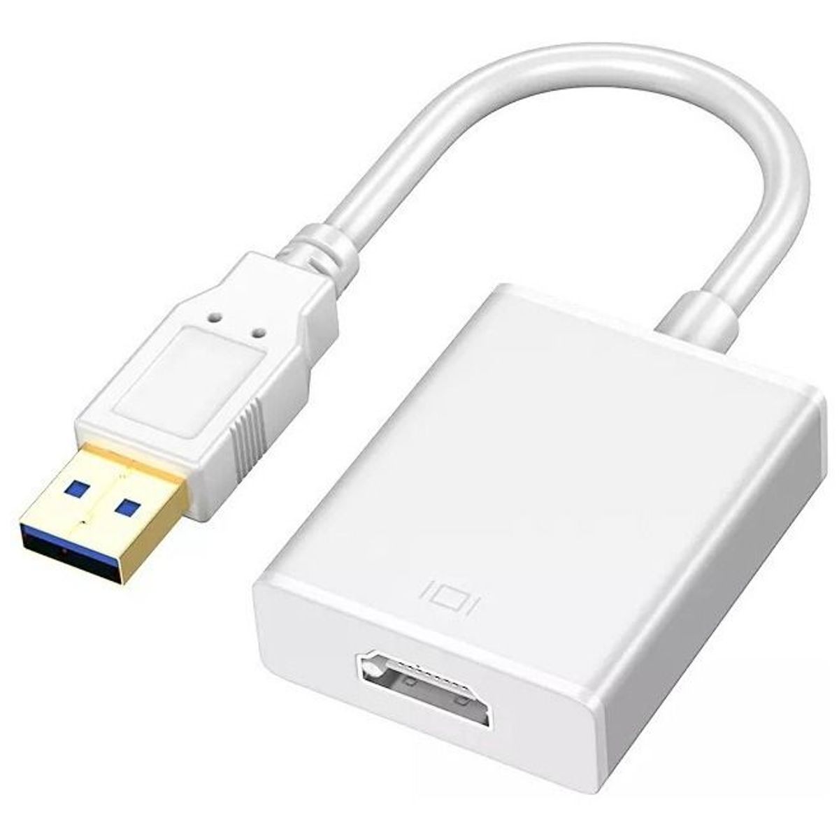 GENERICO - Adaptador Convertidor Usb 3.0 A Hdmi Full Hd 1080 Blanco