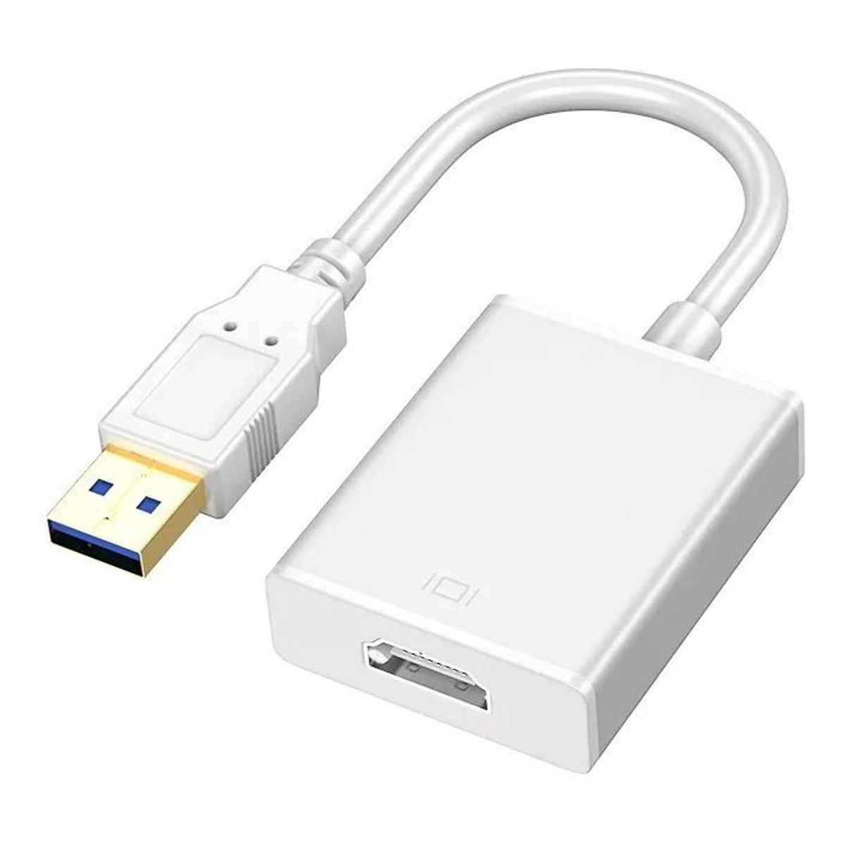 GENERICO - Adaptador Convertidor Usb 3.0 A Hdmi Full Hd 1080 Blanco